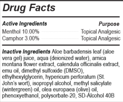 Arctic Blast supplement facts